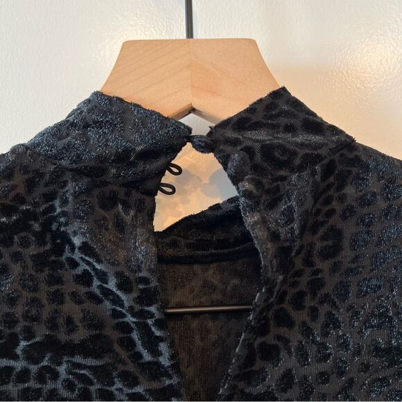 NWT LIKELY Leopard Burnout Wylie Mini Dress in Black 2 - Picture 7 of 8